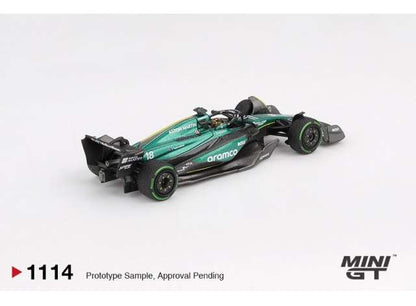 Mini GT 1/64 Aston Marton AMR24 #18 2024 F1 Canadian GP Lance Stroll Green - MGT01114