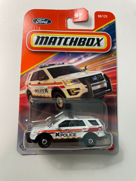 Matchbox 1/64 2016 Ford Interceptor Utility Police White