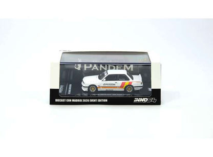 Inno64 1/64 Pandem Rocket Bunny BMW E30 Diecast Con Madrid 2026 Event Edition Matt White - IN64-E30P-DCM