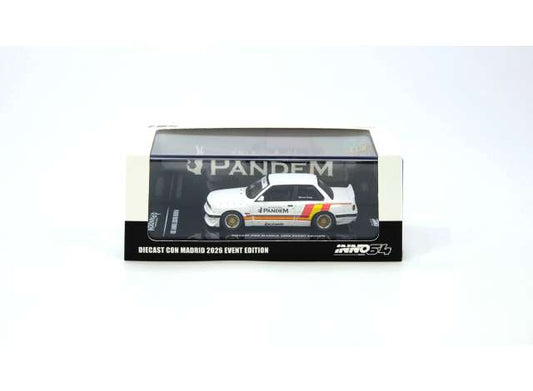 Inno64 1/64 Pandem Rocket Bunny BMW E30 Diecast Con Madrid 2026 Event Edition Matt White - IN64-E30P-DCM