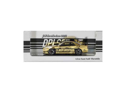 Inno64 x DPLS 1/64 10th Anniversary Full Throttle Since 2015 Nissan GT-R R34 Chrome Box Set Of 4 - IN64-DPLS-R34-10ANY