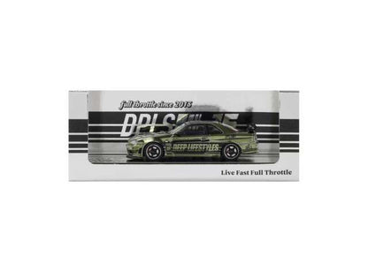 Inno64 x DPLS 1/64 10th Anniversary Full Throttle Since 2015 Nissan GT-R R34 Chrome Box Set Of 4 - IN64-DPLS-R34-10ANY