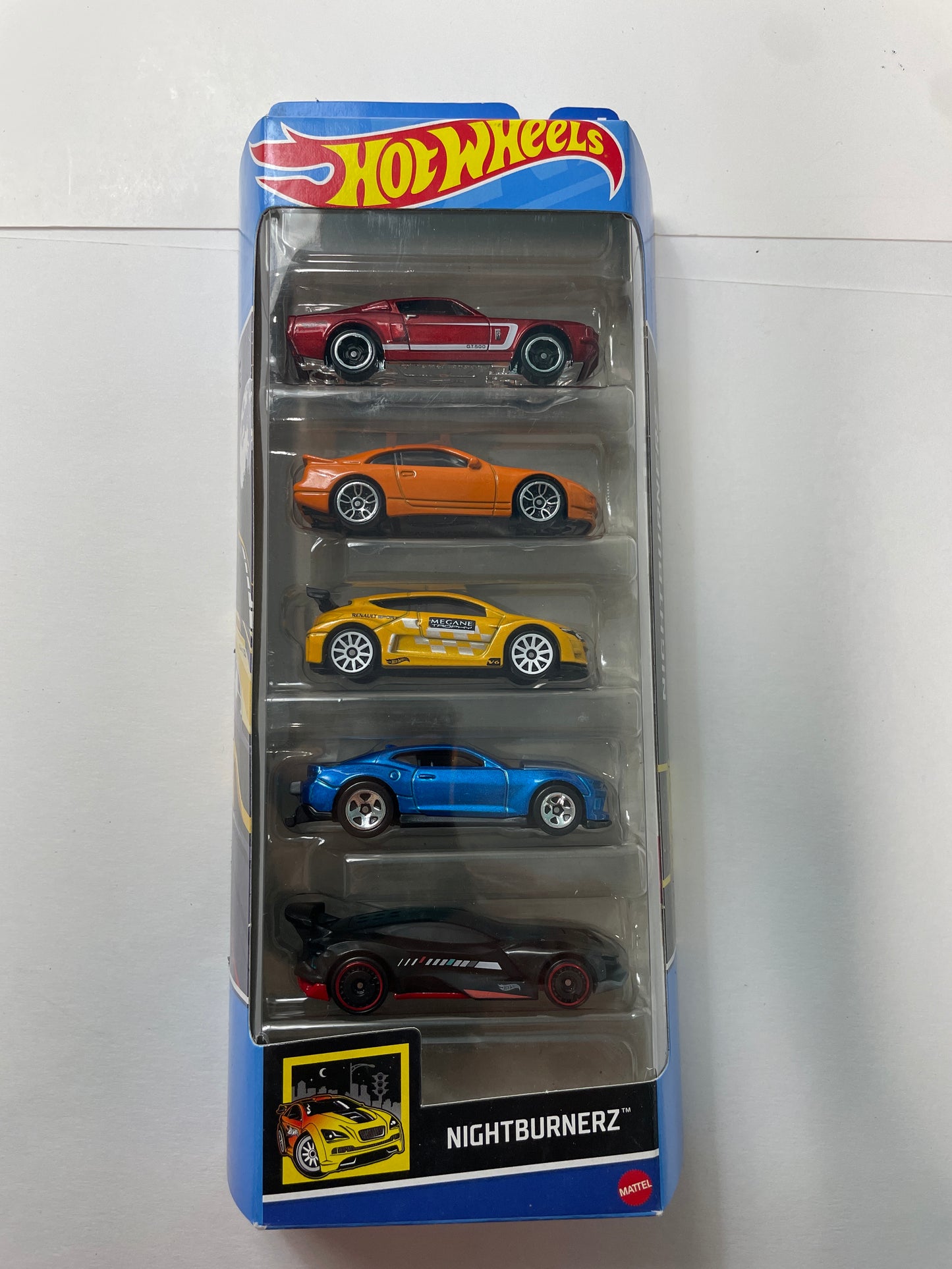 Hot Wheels 1/64 5 Pack Nightburnerz - Damaged Box