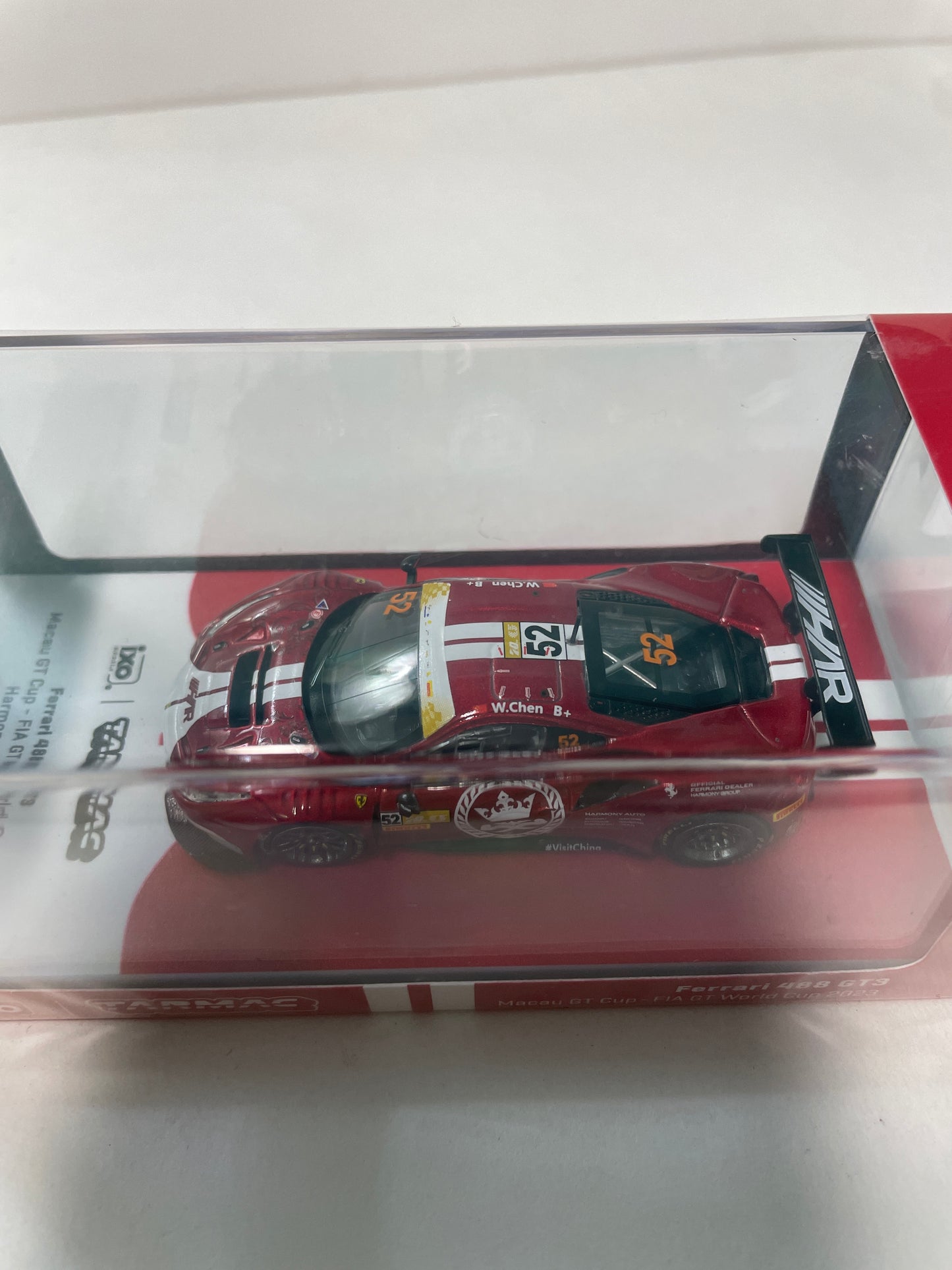 Tarmac Works x IXO Models 1/64 Ferrari 488 GT3 Macau GT Cup-FIA GT World Cup 2023 Red - T64-072-23MGP52