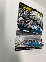 Hot Wheels 1/64 Car Culture Fast Wagons Volvo 850 Estate Blue & White - Damaged Card