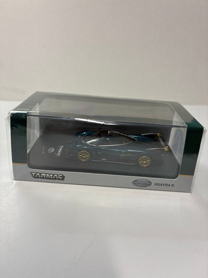Tarmac Works 1/64 Pagani Huayra R Turquoise Carbon Fiber Global64 - T64G-TL035-TCF
