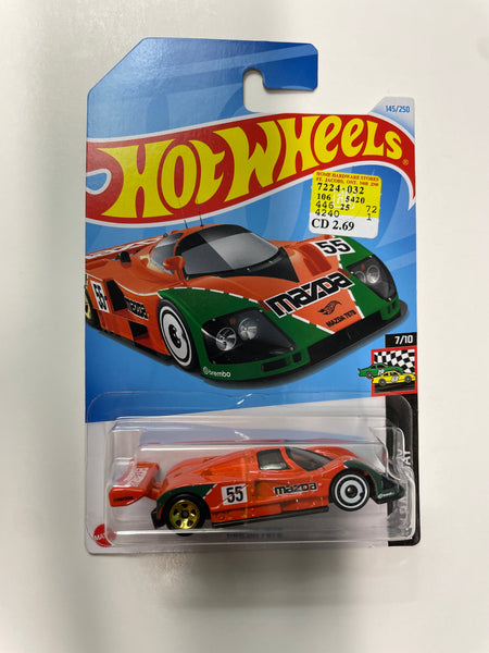 Hot Wheels 1/64 Mazda 787B Orange - Damaged Card