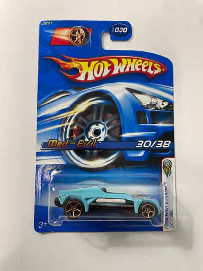 Hot Wheels 1/64 Med-Evil Blue - Damaged Box
