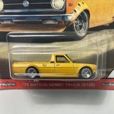 Hot Wheels Car Culture ‘75 Datsun Sunny Truck B120 (Japan Historics 3) Yellow - Damaged Card