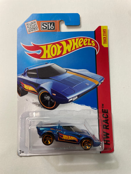 Hot Wheels 1/64 Lancia Stratos Blue - Damaged Card