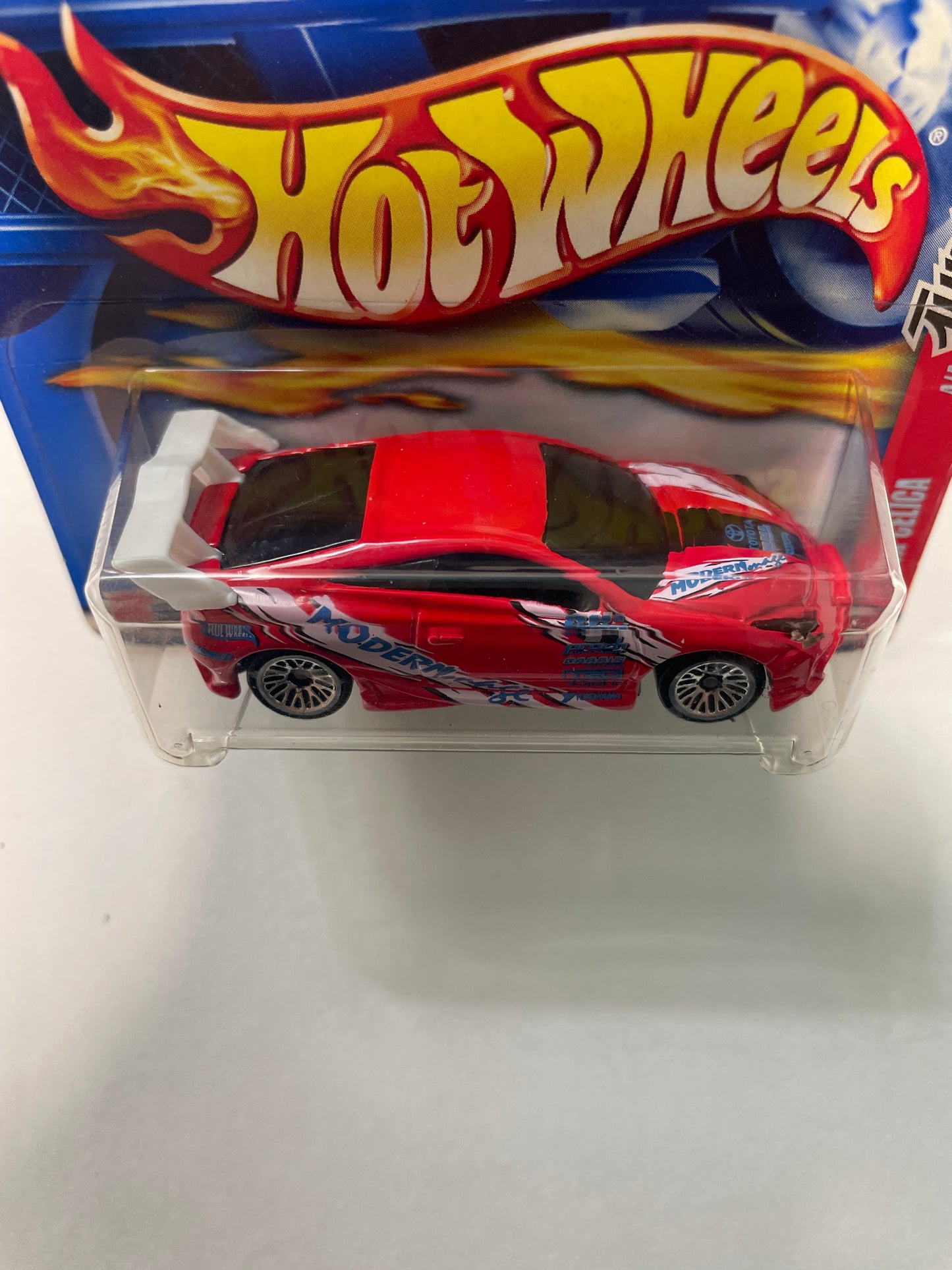 Hot Wheels 1/64 Toyota Celica Short Card Red - Damaged Box