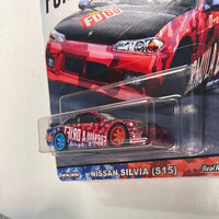 Hot Wheels 1/64 Boulevard Nissan Silvia S15 (Formula Drift Card) Red