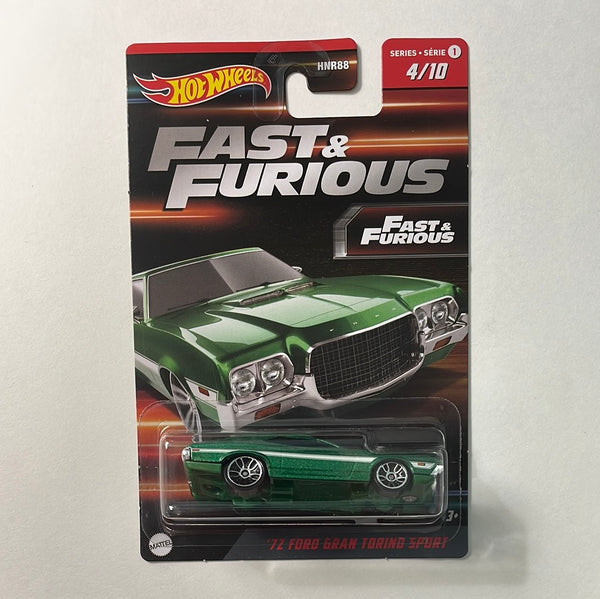 Hot Wheels 1/64 Fast And Furious Series 1 ‘72 Ford Gran Torino Sport Green