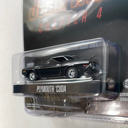 Greenlight Hollywood 1/64 John Wick Chapter 4 Plymouth Cuda Black