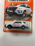 Matchbox 1/64 2016 Ford Interceptor Utility Police White