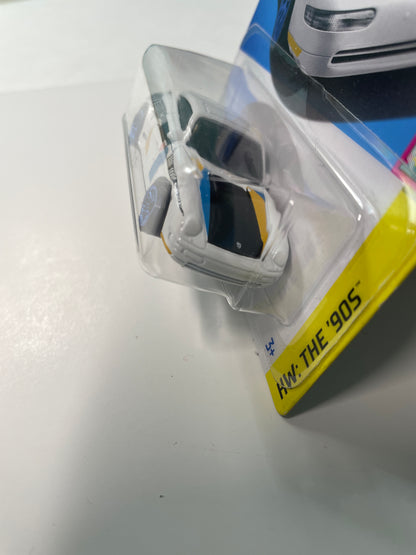 Hot Wheels 1/64 ‘96 Porsche Carrera White & Blue - Damaged Box