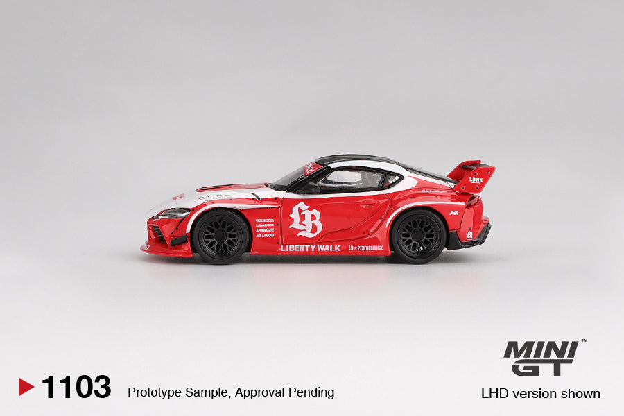 Mini GT 1/64 LB★WORKS Toyota GR Supra Red & White - MGT01103
