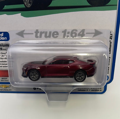 Auto World 1/64 Modern Muscle Version A 2022 Chevy Camaro ZL1 Wild Cherry