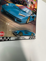 Hot Wheels 1/64 Boulevard Mix V Lamborghini Countach LPI 800-4 Blue - Damaged Card