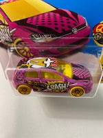 Hot Wheels 1/64 Volkswagen Golf MK7 Short Card Pink - Damaged Card