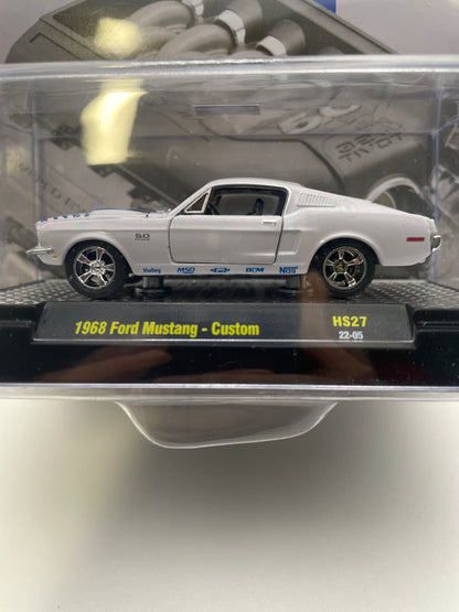 M2 Machines 1/64 Ford 5.0 Coyote 1968 Ford Mustang - Custom White - Damaged Box