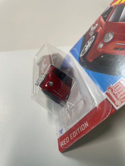 Hot Wheels 1/64 Target Red Fiat 500e Red - Damaged box