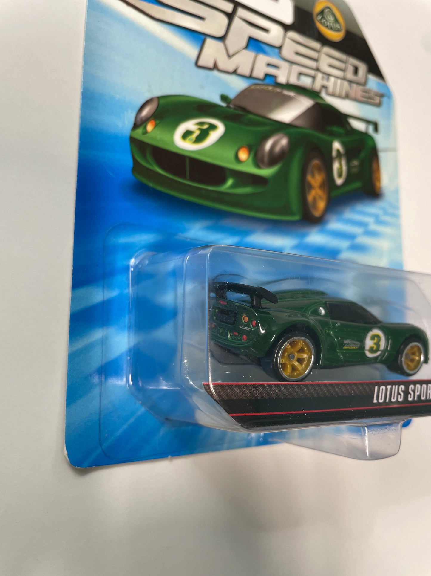 Hot Wheels 1/64 Speed Machines Lotus Sport Elise Green - Damaged Box and Car