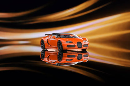 Mortal Model 1/64 2010 Bugatti Veyron 16.4 Super Sport Black & Orange