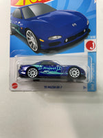 *Japan Card* Hot Wheels 1/64 '95 Mazda RX-7 Blue - Damaged Card