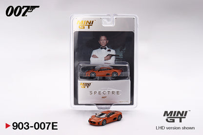 Mini GT 1/64 "Spectre" 007 Jaguar C-X75 Orange