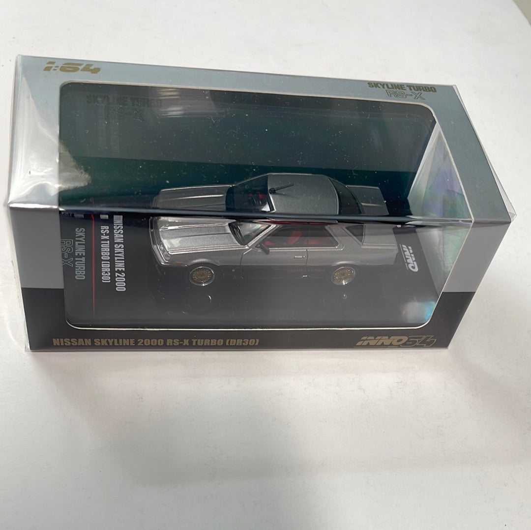 Inno64 1/64 Nissan Skyline 2000 RS-X Turbo (DR30) Silver / Black