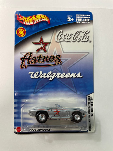 Hot Wheels 1/64 Walgreens Coca-Cola ‘65 Corvette Silver - Damaged Card