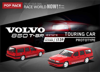 Pop Race 1/64 Volvo 850 T-5R Estate Touring Car Prototype Red