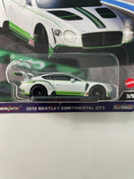 Hot Wheels 1/64 Car Culture Race Day 2018 Bentley Continental GT3 White & Green