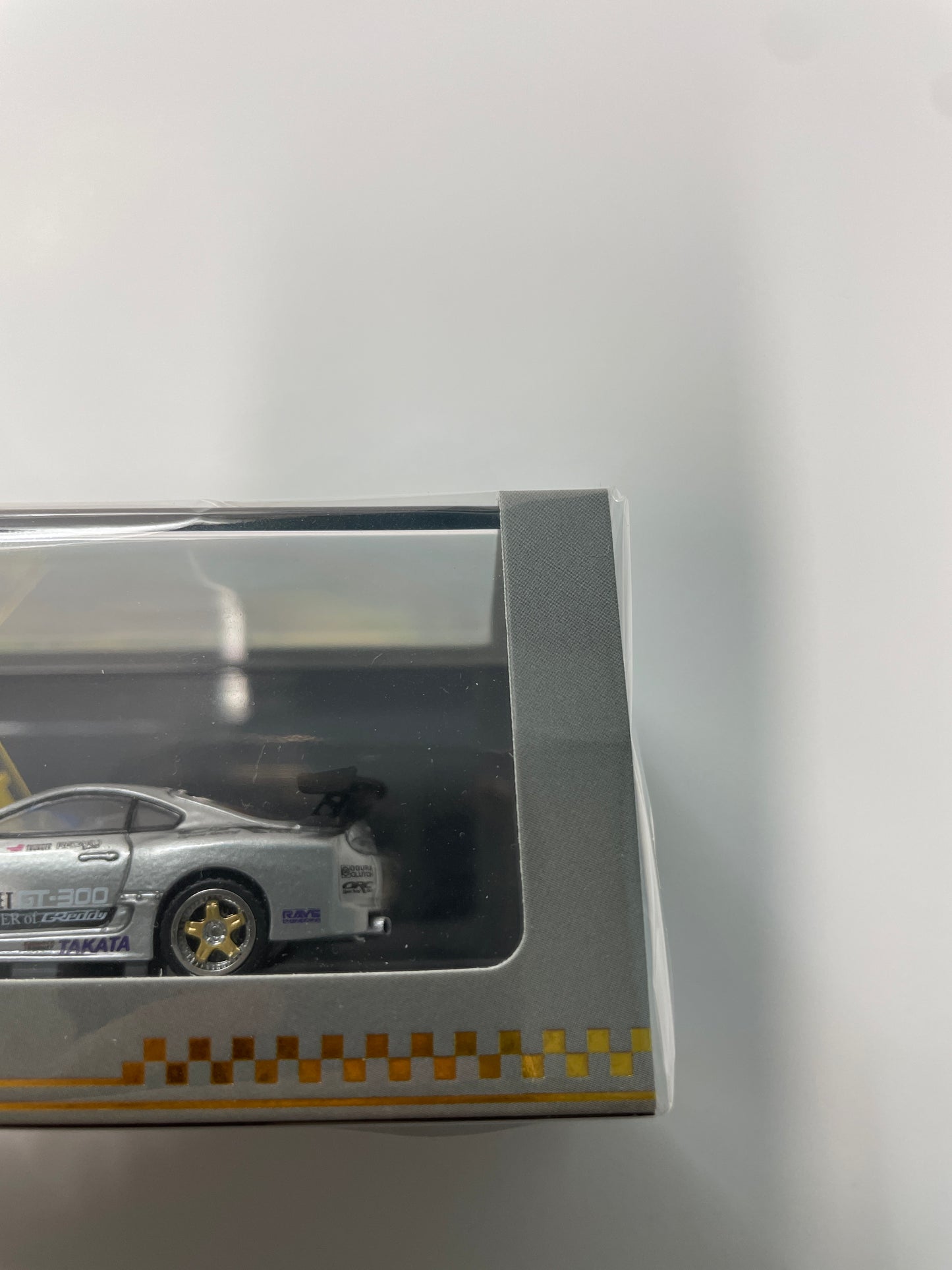 BM Creation 1/64 Top Secret GT-300 Toyota Supra (JZA80) MIAS 20th Ann. Edition Silver - 64B0435 - Damaged Box