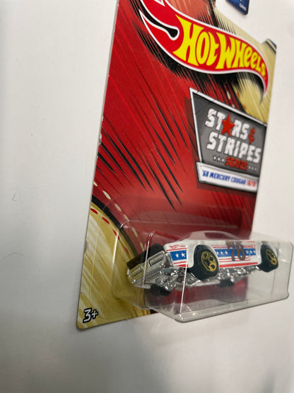 Hot Wheels 1/64 Stars & Stripes Series ‘68 Mercury Cougar White - Damaged Box