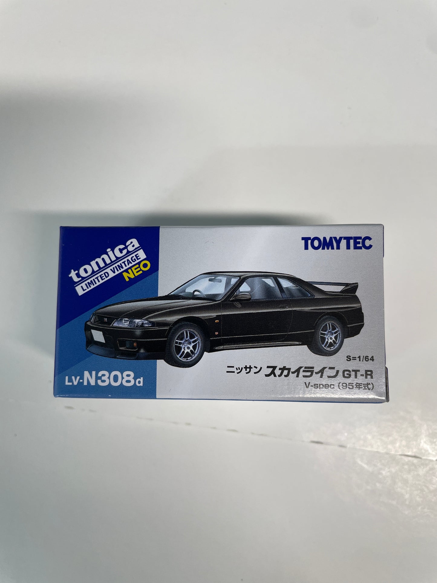 Tomica Limited Vintage Neo 1/64 LV-N308d Nissan Skyline GT-R V-spec 1995 Black