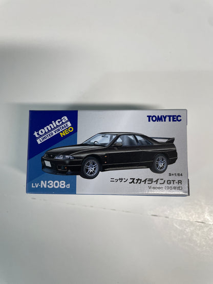 Tomica Limited Vintage Neo 1/64 LV-N308d Nissan Skyline GT-R V-spec 1995 Black