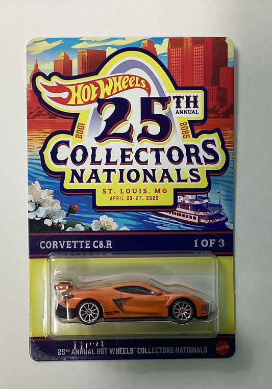 Hot Wheels 1/64 25th  Annual Collectors Convention Nationals St- Louis Corvette C8.R Orange