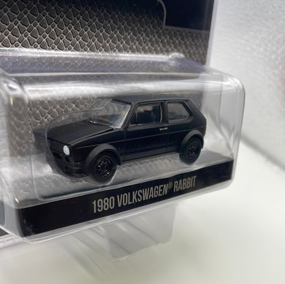 1/64 Greenlight Black Bandit Collection Series 28 1980 Volkswagen Rabbit Black