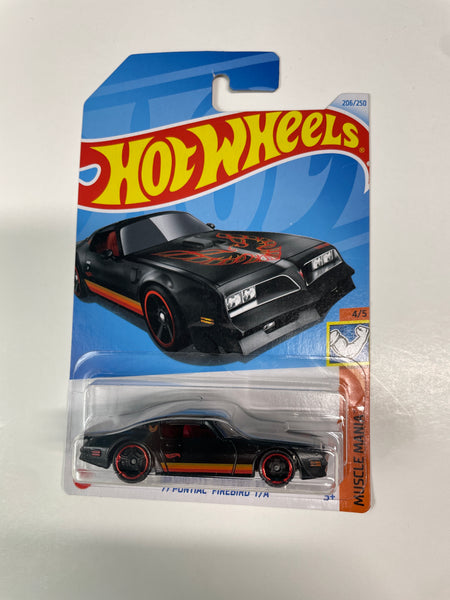 Hot Wheels 1/64 ‘77 Pontiac Firebird T/A Black - Damaged Card
