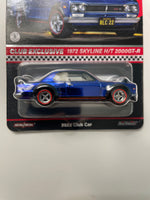 Hot Wheels RLC 1/64 1972 Nissan Skyline H/T 2000GT-R w/ Button, no Patch Blue - Damaged Card