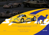 Tiny X Sparkmodel 1/64 Porsche 962C 24h Le Mans 1988 Team Camel Brun Motorsport #4 Yellow