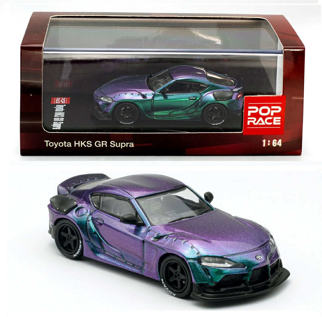 Pop Race 1/64 Toyota HKS GR Supra Magic Purple