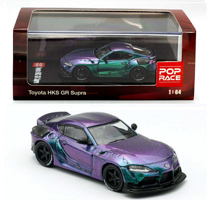 Pop Race 1/64 Toyota HKS GR Supra Magic Purple