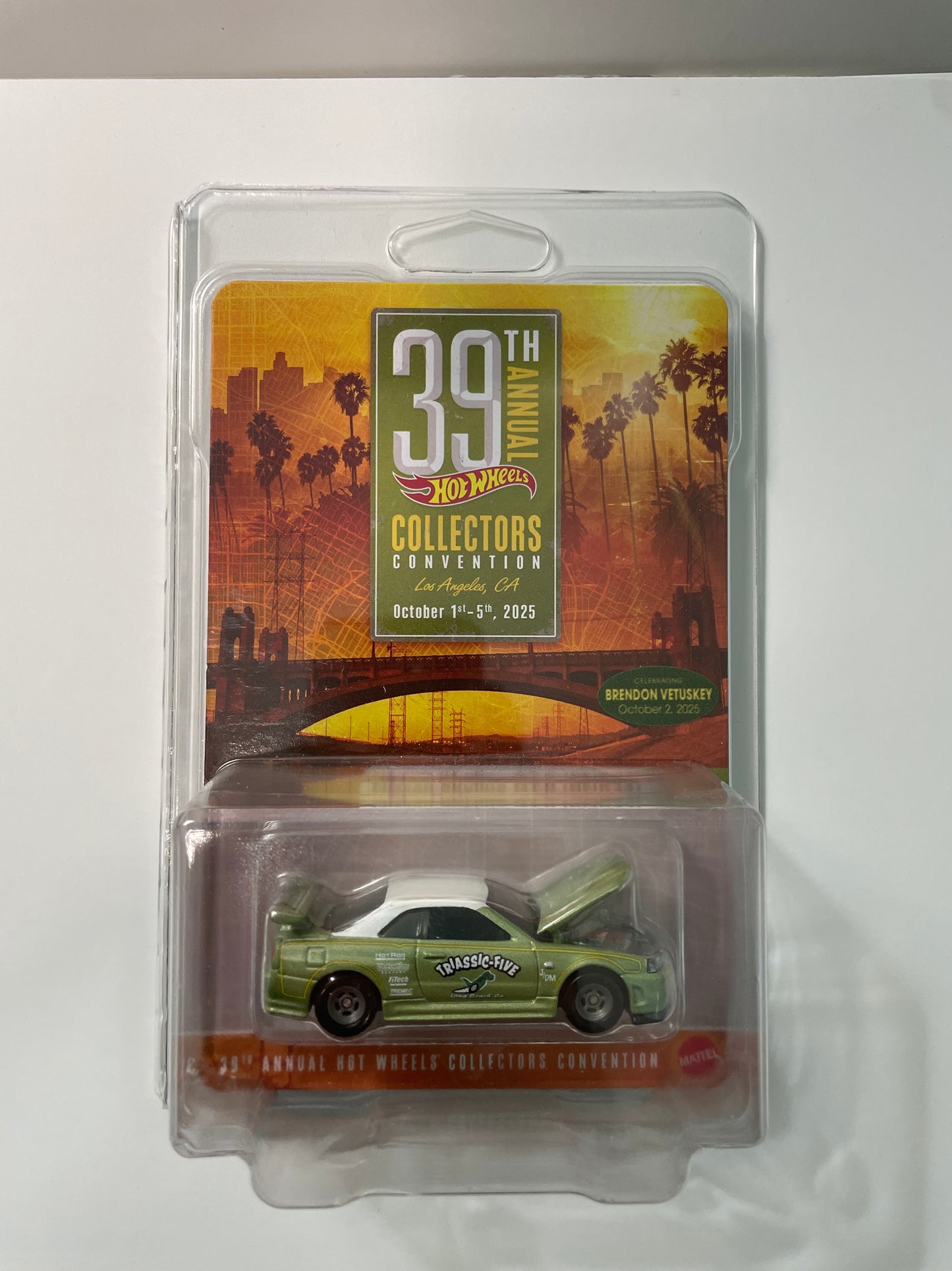Hot Wheels 1/64 39th Annual Collectors Convention Los Angeles Brendon Vetuskey Set #605 Nissan Skyline GT-R BNR34 Green