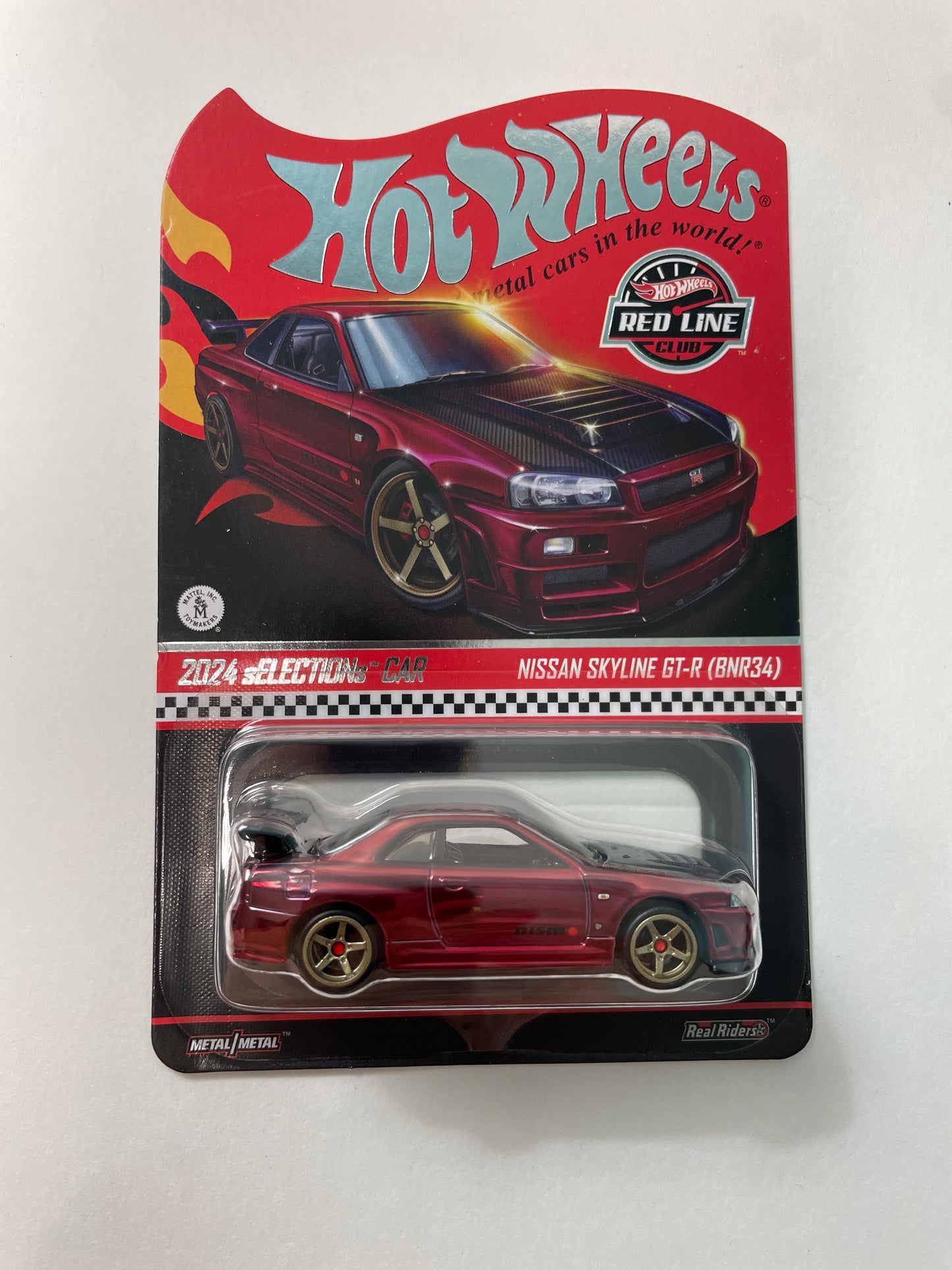 Hot Wheels 1/64 RLC 2024 Selections Car Nissan Skyline GT-R (BNR34) Red