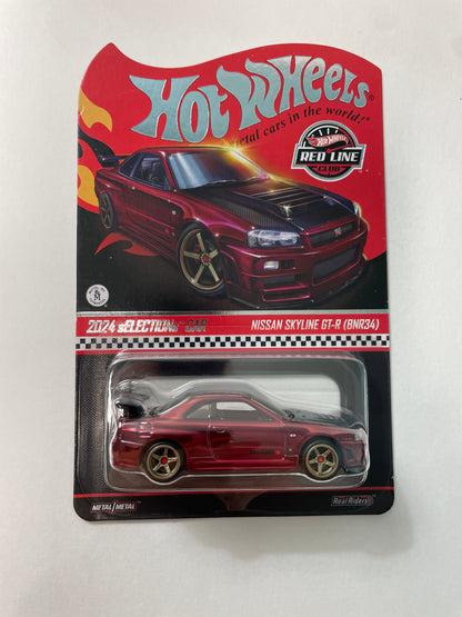 Hot Wheels 1/64 RLC 2024 Selections Car Nissan Skyline GT-R (BNR34) Red