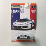 Matchbox 1/64 Best of France Series Lamborghini Gallardo Police White