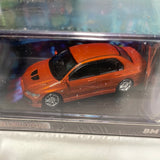 BM Creations 1/64 Mitsubishi Lancer Evolution VII Custom Orange w/ Decals & Extra Wheels